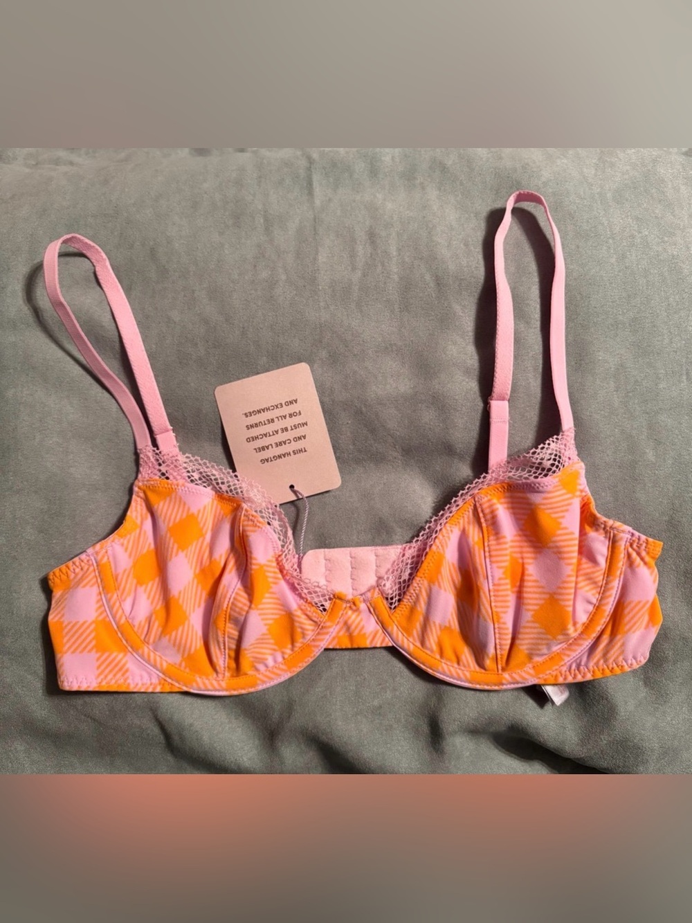 SAVAGE X FENTY
GINGHAM REMIX UNLINED
PLUNGE BRA
